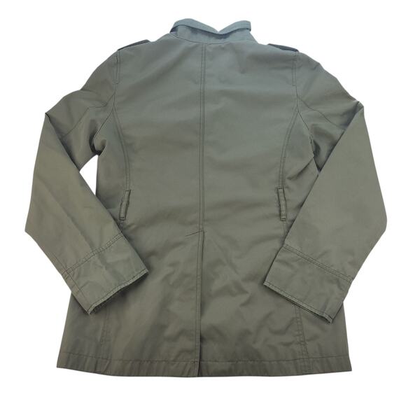 Michael Kors Jacket Womens Medium Olive Green Cargo Rain Spring Fall Military - Picture 11 of 16
